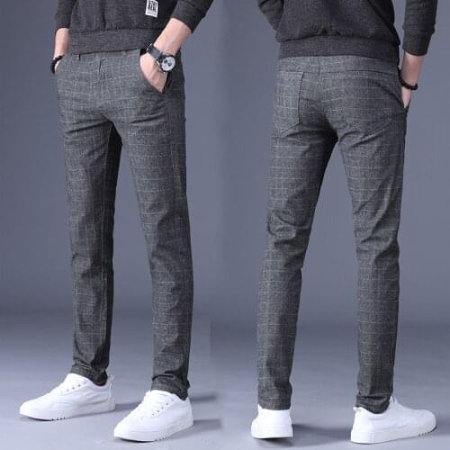 LEGIBLE Men's Checked Trousers