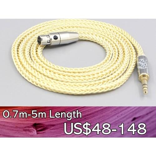LN007631 8 Core Gold Plated + Palladium Silver OCC Alloy Cable For HiFiMan HE400 HE5 HE6 HE300 HE4 HE500 HE6 Earphone Headphone