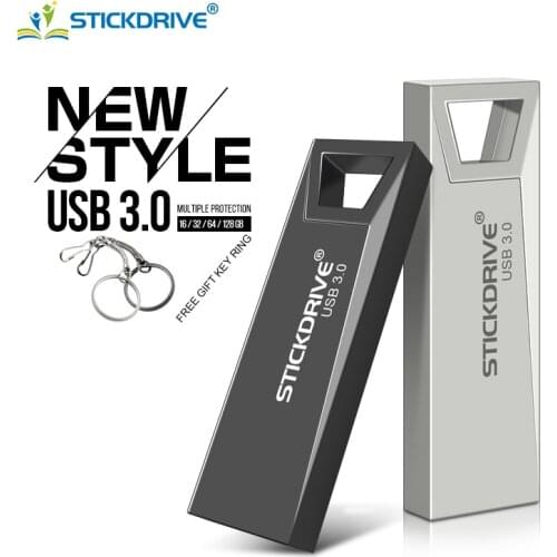 Metal USB 3.0 Flash Drive Pen Drive 128GB 64GB 32GB high speed 16GB memoria usb USB3.0 Stick Cle usb memory stick