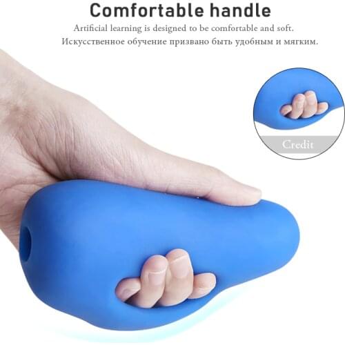 Male Masturbator Artificial Vagina Blue Blowjob Adult Products Soft Silicone Masturbation Cup Sex Shop Adult Sex Toys for Men