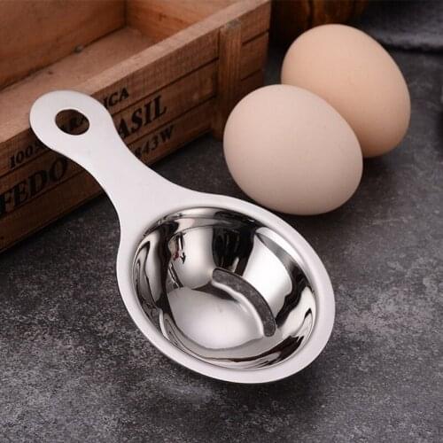 New 304 Stainless Steel Egg Separator White Yolk Separation Protein Filter Kitchen Egg Liquid Divider Cooking Baking Egg Gadgets