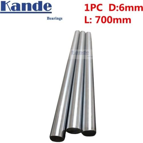 Kande Bearings 1pc d: 6mm 650 700 750 800mm chrome plate 3D printer rod shaft linear shaft chrome plated rod shaft CNC parts