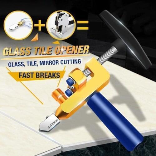 Glass Tile Opener High-strength Glass Cutter Tile Handheld Portable Opener Home Glass Cutter Diamond Cutting Hand Tools