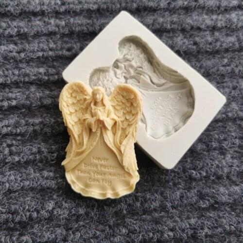 Handmade Angel Epoxy Resin Silicone Mold Angel Emboss Silicone Mold Fondant Mold Angel Cake Decoration Resin Craft Tools