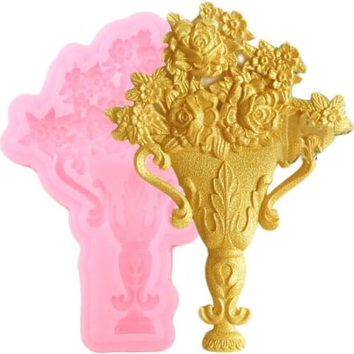 Rose Bouquet Silicone Molds Flower Fondant Mould Wedding Cake Decorating Tools Candy Polymer Clay Chocolate Gumpaste Moulds