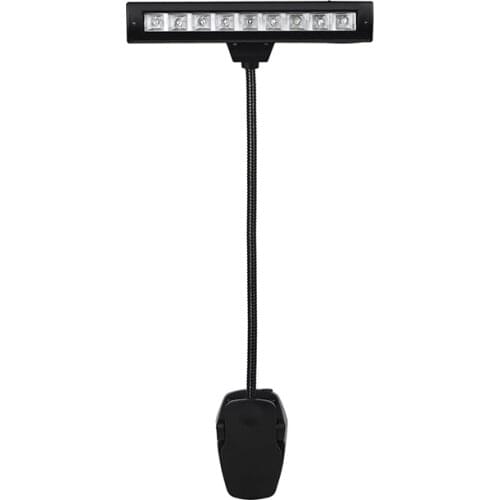 Music Stand Light, Clip on Piano Lights 9 LED Adjustable Neck Rechargeable USB Orchestra Light Book Lamp
