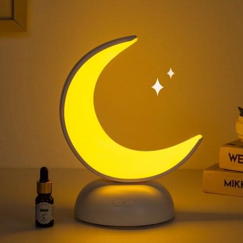 LED Table Lamp Lights Moon Aromatherapy Night Lights Home Bedroom Decoration Dimming Warm Light Eye Protection Lamp Girl Gifts