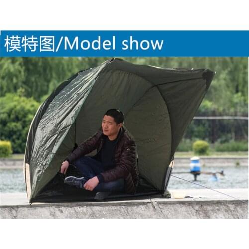 Outdoor tents manual field camping fishing tent beach tent equipment sunscreen UV protection light portable tents army green