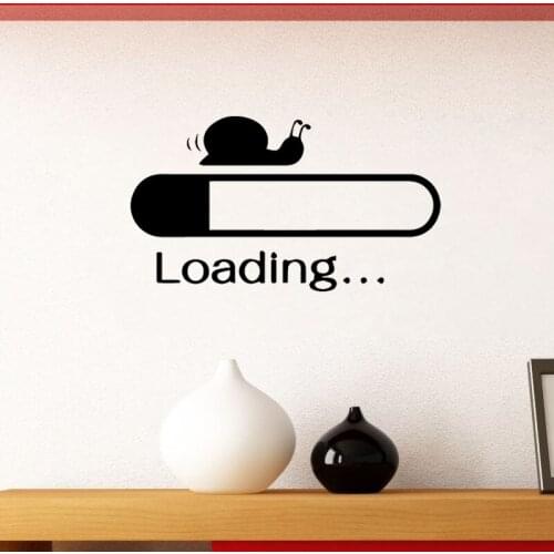 Creative Snail Loading Wall Sticker Kids Children Rooms Decoration Self Adhesive Bedroom Home Decor Nursery Wall Decals Poster