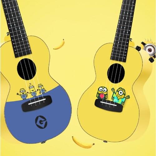 Ukulelele 23-Inch Cartoon Yellow Man Home-Schooling Beginner Unisex