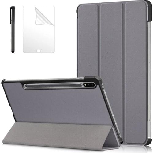 Ultra-thin Magentic Smart PU Leather Case For Samsung Galaxy Tab S7 SM-T870 T875 S7 Plus SM-T970 T975 12.4 inch Tablet Cover