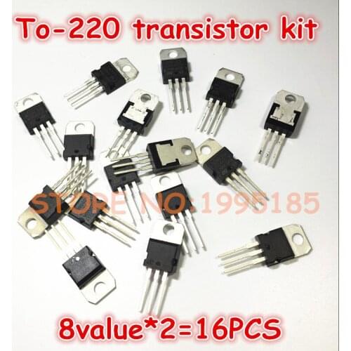 ALL 8value*2=16PCS 7805 7809 7812 7815 7905 7912 7915 LM317 to-220 transistor kit assortment
