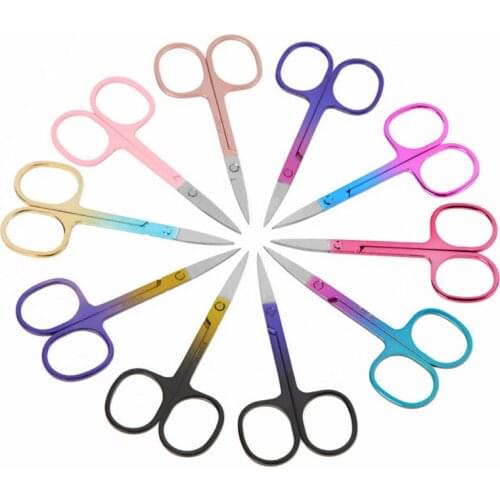 1pcs Eyebrow Scissor Stainless Steel Nose Scissors Dead Skin Remover Scissor Manicure Facial Trimming Tweezer Makeup Beauty Tool
