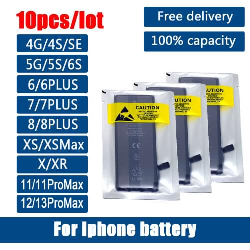 10pcs/lot Original Da Da Xiong new 0 cycle seal oem mobile phone battery pack for iphone 4 4S 5 5S 5C SE 6 6S 7 8 Plus X XR XS M