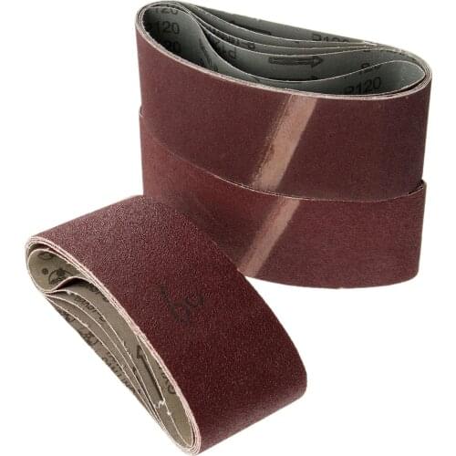 5Pcs 457*75mm Abrasive Sanding Belts Paper Grit 60/80/120 Air Belts Sander Grinder for Drill Grinding Polishing Abrasive Tools
