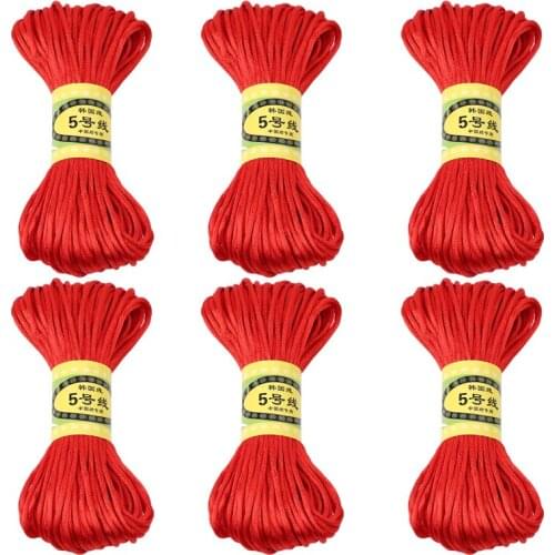 20M/Lot Satin Cords DIY String Cord Nylon Rope Accessary&Findings For Baby Silicone Teething Bead Necklace Jewelry Cord