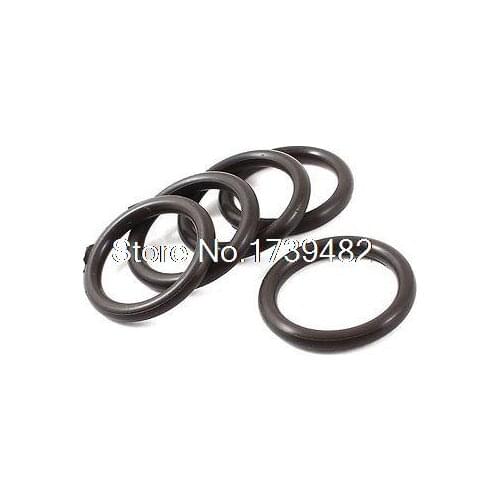 5 Pcs Black Rubber 25mm x 19mm Oil Seal O Rings Gaskets Washers