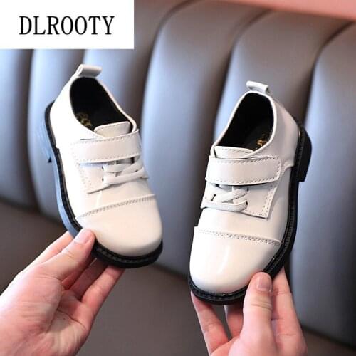 Children Leather Shoes Flat Boy Girl Kids Cute Casual Hook & Loop Fashion Show Child Soft Running Autumn Spring Sneakers