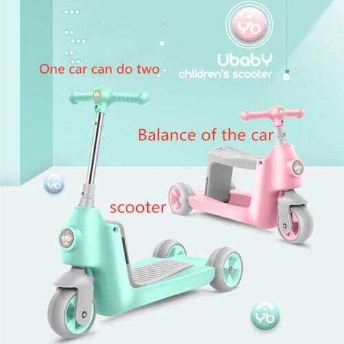 Childrens scooter three in one twist car scooter can lift with seat can sit can ride is three wheels Balance of the car