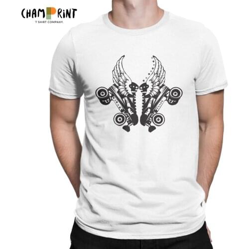 Roller Derby Mens T Shirts Skating Skater Skate Hipster Tee Shirt Short Sleeve T-Shirts 100% Cotton Gift Idea Clothing