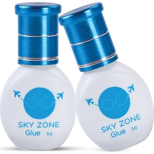 10 Bottles Sky Zone Glue South Korea 1-2s Dry Time Fastest Strongest Eyelash Extensions Glue 5ml Grafting Strong Adhesive