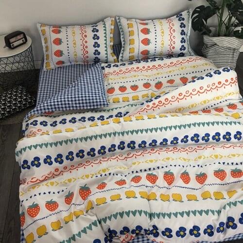 Hipster Four Piece-Suit Bedding Set Single Student Dormitory Bed Sheet Three-Piece Set 1.8 M Bedding 007