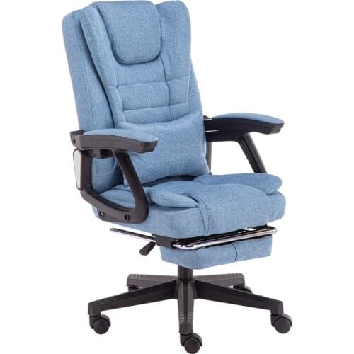 Computer Chair Swivel High Back Lifting Household Boss Chair with Footrest Fabric Office Gaming Chair Reclining Sillas Gamer