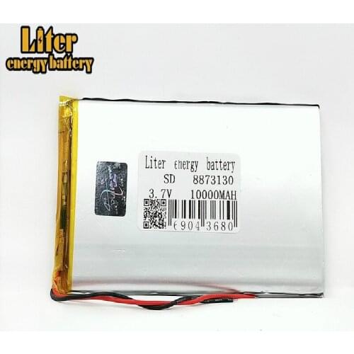 3.7V lithium polymer battery 8873130 9075130 power charging treasure 10000mAh Rechargeable Li-ion Cell For Tablet DVD MID PDA