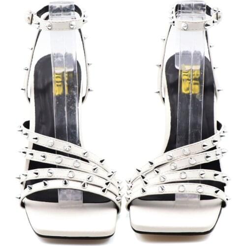 LMCAVASUN 2021 Summer New Designer Womens Slippers High heeled Sandals Two Belt Roman Slides