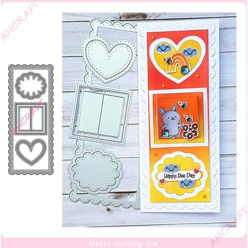 Long rectangle border Metal Cutting Dies for DIY Scrapbooking Photo Album Decorative Embossing PaperCard Crafts Die2020