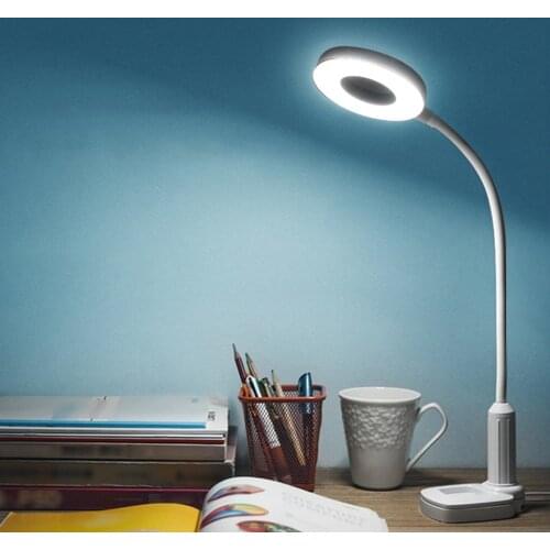 DC5V 5W 40 LED Desk Clamp Clip Lamp Beside Light Sensitive To-uch Sensor Control 3 Light Colors drop shippiing