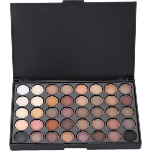 40-color Eyeshadow Palette Free Makeup Brush Matte Pearl Combination Colorful Earth Color Multifunctional Glamour Eye Makeup