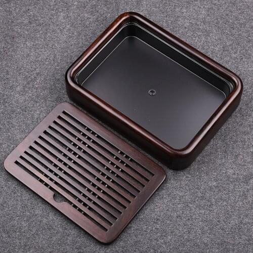 27*20*5cm Kongfu Tea Tray Luxury Small Gongfu tea tray with water tank of Wood Ebony tea tray traditional Chinese tea tray wood