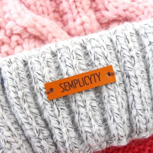 Custom Labels, Leather Tags, personalized tags, knit labels, Custom Name, Handmade, Knitting Tags For Hats , Logo (PB1511)