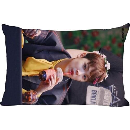 Hot KPOP Lee HongKi Pillowcase two sides Printed Satin Pillowcases Zipper Rectangle Pillow Cover Custom your image more size