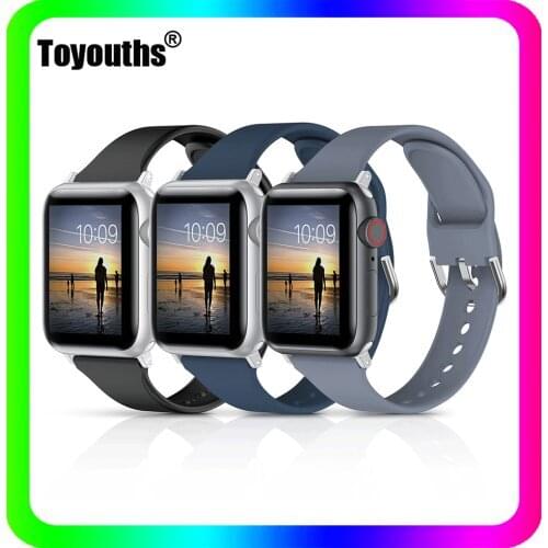 3pcs/set Sport Strap for Apple Watch 38mm 42mm Soft Breathable Wrist Strap Band Sport Solo Band for iwatch Series SE 6 5 4 3 2 1