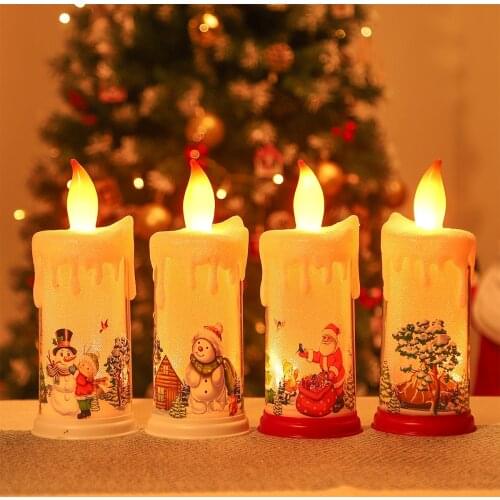 Christmas Simulation flame candle lamp ornaments Diy Decoration Party supplies kids adults gift Christmas decor New Year 2022