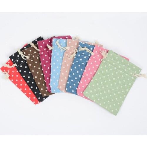 Handmade Cotton Storage Package Bag Drawstring Bag shopping bag Travel Women Small Cloth Bag Christmas Gift pouch