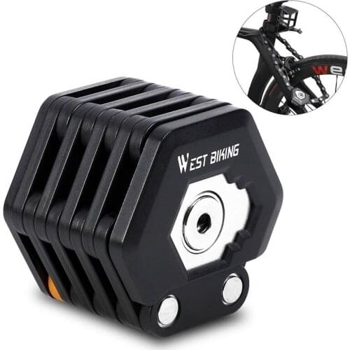 Foldable Bike Lock MTB Road Bicycle Hamburg Lock High Security Anti-Theft Scooter Electric Folding E-Bike Chain Lock