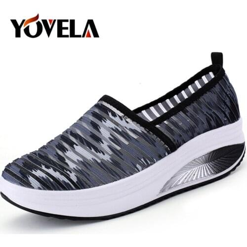 Fashion Women Casual Shoes Breathable Mesh Flat Platform Shoes Summer Slip-on Comfortable Ladies loafers Socks Shoes creepers 40