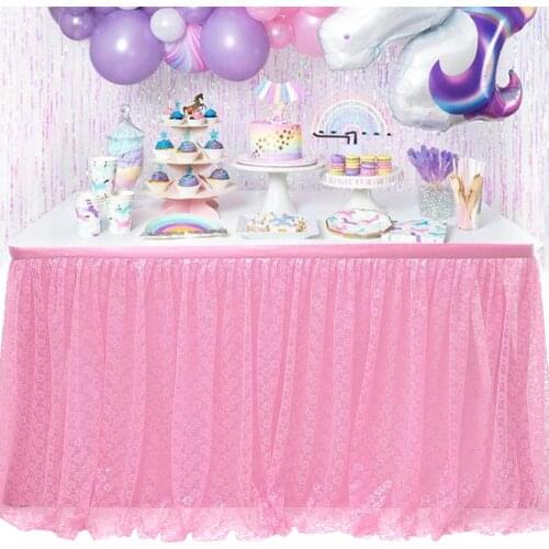 Table Skirt Wedding Party Tutu Tulle Tableware Cloth Baby Shower Birthday Banquet Party Wedding Table Skirt Party Home Decor