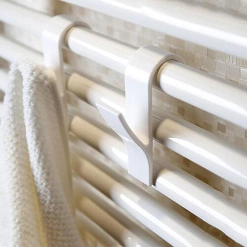 Hanger For Heated Towel Radiator Rail Clothes Hanger Bath Hook Holder Percha Plegable Scarf Hanger Towel Heated Hooks for Bath