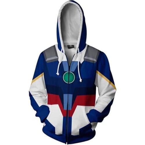 High Quality GUNDAM Cosplay Hoodie Sweatshirt Char Aznable Cosplay Costume Man Women Printed Zip Up jacket Coat Top