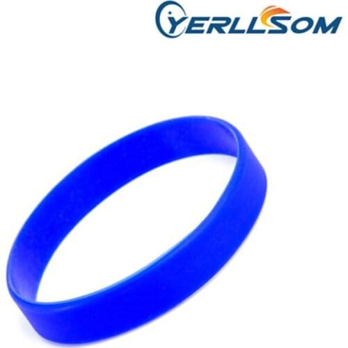 YERLLSOM 100pcs/Lot High Quality Royal blue silicone bracelets wristbands for promotional gifts BK014