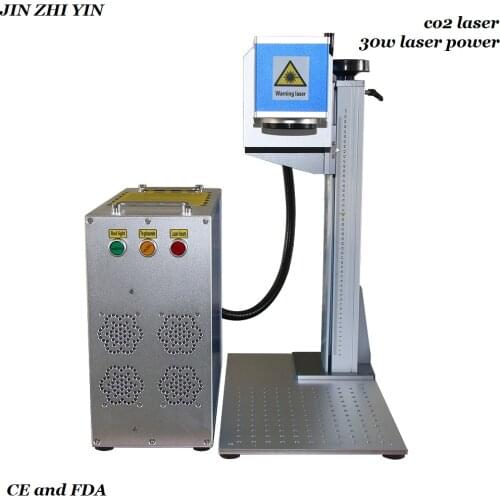 Factory direct price 30w co2 metal tube laser marking machine for wood acrylic leather