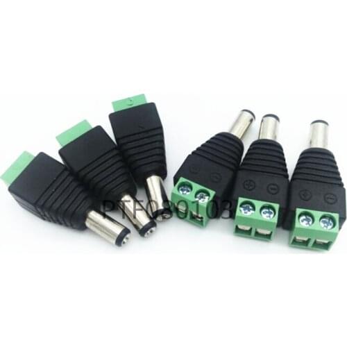 10Pair (10pcs female+10pcs male) Male Female 5.5 x 2.1mm DC Power 12V 24V Jack Adapter Connector Plug CCTV