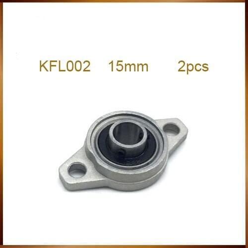 2PCS A Lot KFL002 15mm Diameter Single Row Pillow Block Bearing Good quality Aluminium Alloy Flange Block Bearings