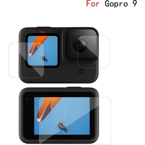 3PCS/6Pcs For GoPro Hero 9 Black Tempered Glass Screen Protector Protective Film Protection for Gopro 9 Camera Accessories