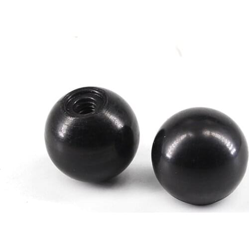 5pcs Bakelite Ball Knobs Black Ball Handle Machine Tool Replacement M6/M8/M10/M12/M16 Ball Lever Knob