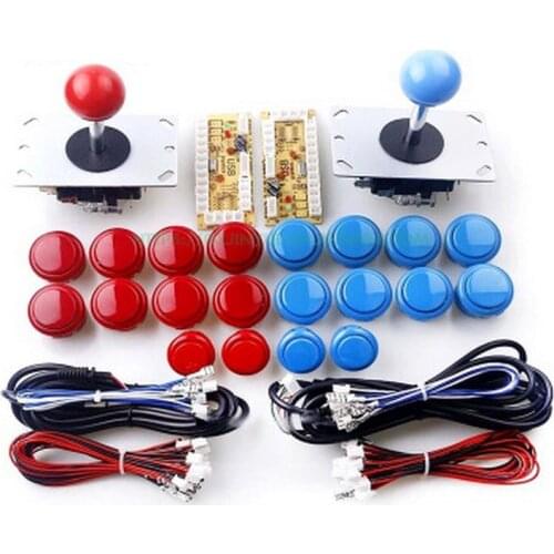 2 Player Arcade DIY Kits Parts arcade switch usb arcade button Round joystick Arcade DIY Kit Standard LED Arcade Buttons for PC
